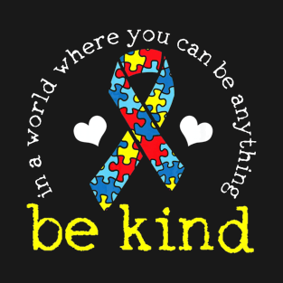 Autism Awareness When you Can be Anything Be Kind T-Shirt