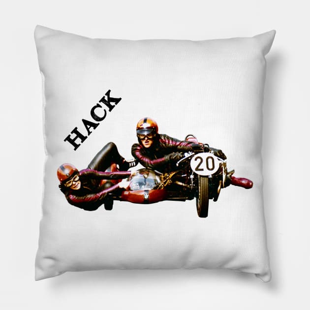 Hack Motorcycle Sidecar Racing Pillow by TripleTreeAdv