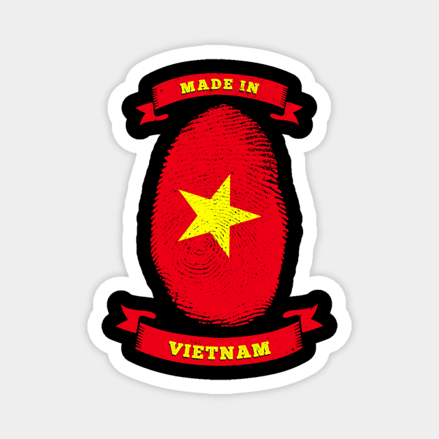 MADE IN VIETNAM FINGERPRINT Birthday Magnet by G33KT33S