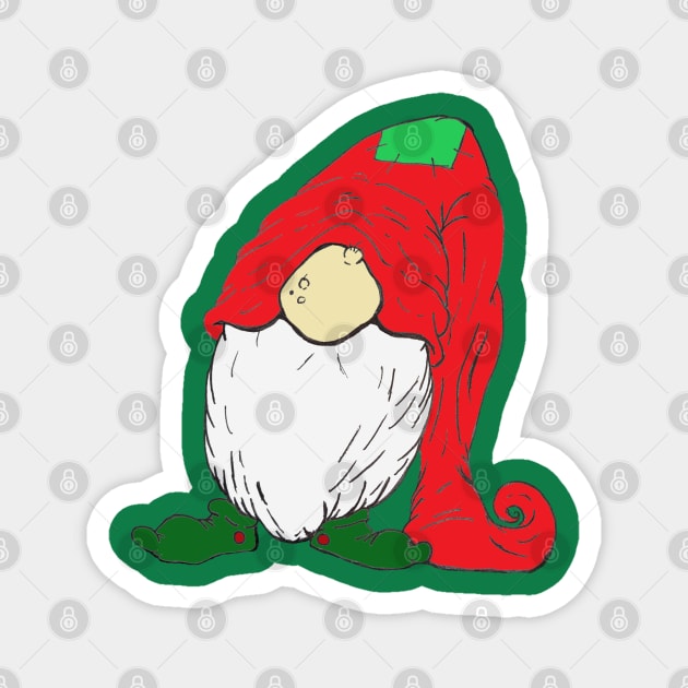 Christmas Gnome Magnet by Dr. Oldskool