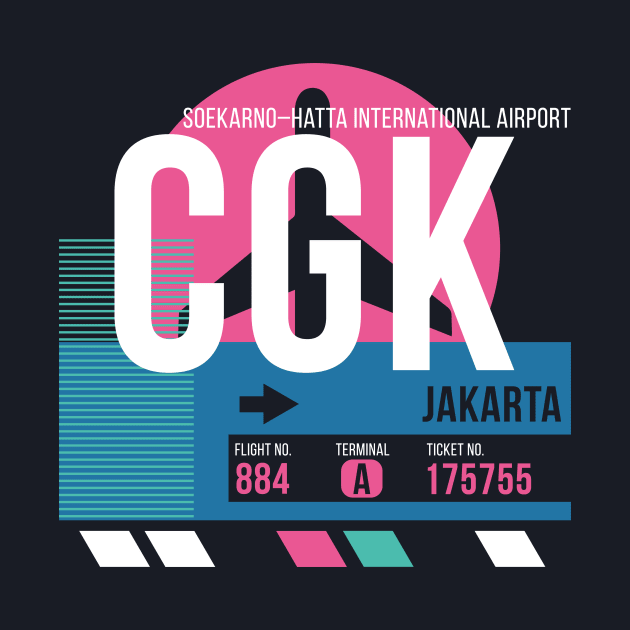 Jakarta (CGK) Airport // Sunset Baggage Tag by Now Boarding