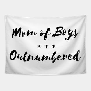 Womens Mom of Boys - Outnumbered funny humor t-shirt gift mothers Tapestry