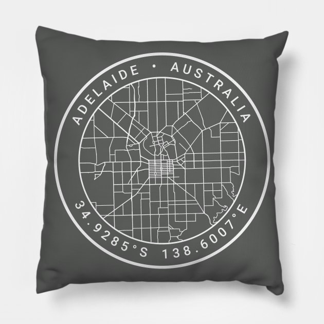 Adelaide Map Pillow by Ryan-Cox