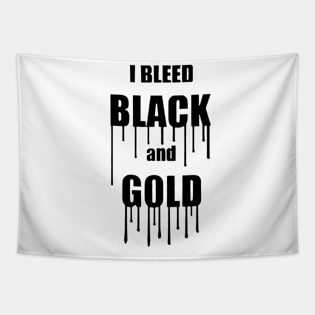 I Bleed Black and Gold Tapestry by boltongayratbek