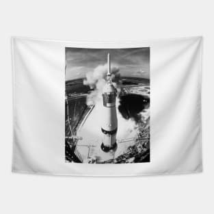 Launch of Apollo 11 mission on a Saturn V rocket (S375/0066) Tapestry