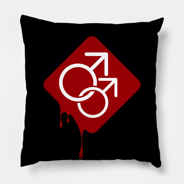 Horror Queers Logo Pillow by Horror Queers