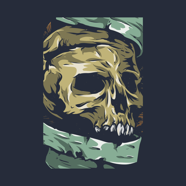 Khaki Skull by MinnieWilks