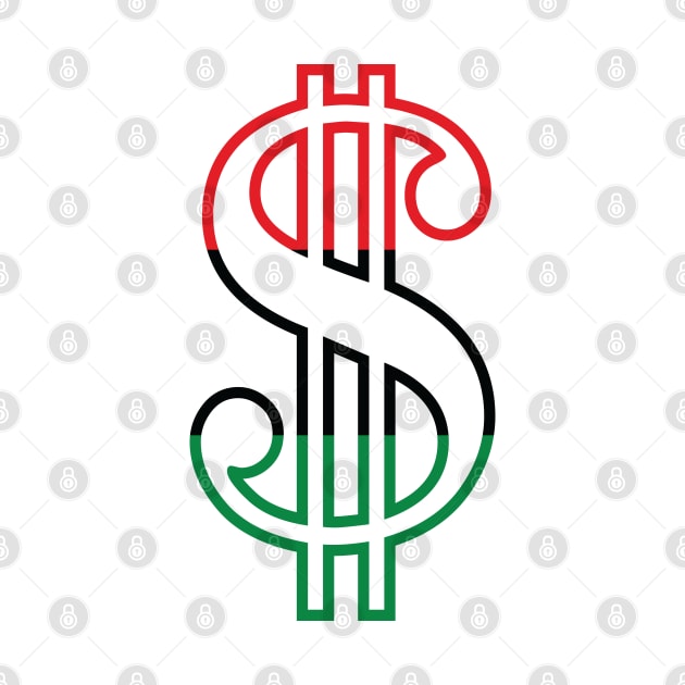 Dollar Sign (Red, Black & Green) by forgottentongues