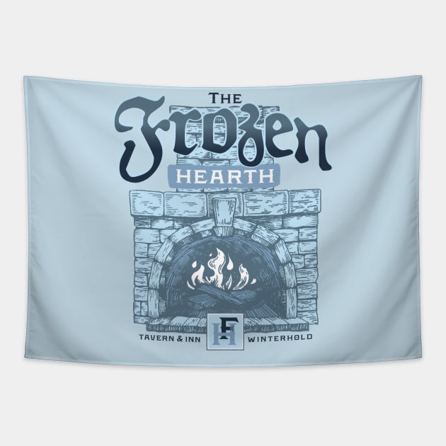 The Frozen Hearth Tapestry by MindsparkCreative