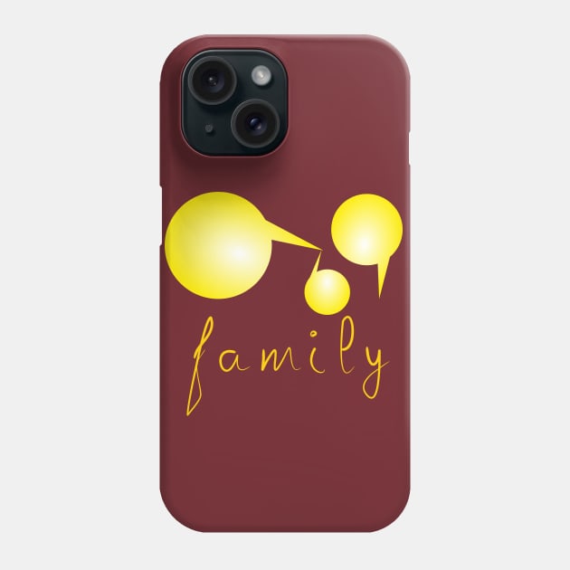 Dad, Mum and Me Phone Case by Evgeniya