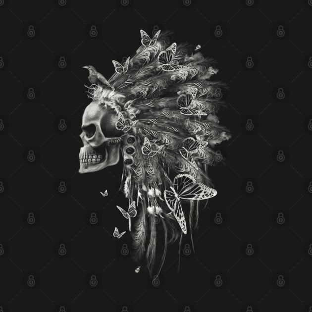 Native American Chief Skull by GNDesign