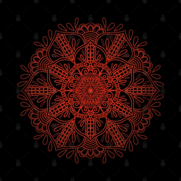 Shades of Red Mandala by Idanitee