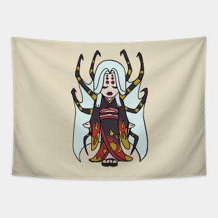 Spider Yokai Jorōgumo Playing Shamisen CHIBI MONSTER GIRLS Series I Tapestry