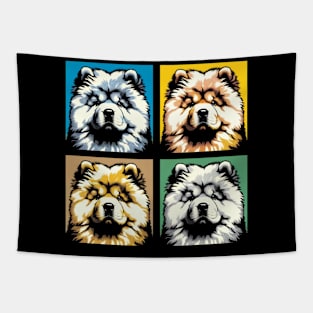 Pop Retro Chow Chow Art - Cute Puppy Tapestry