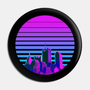 Outrun Pittsburgh Pin