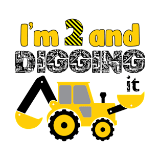 Toddler 2nd Birthday Excavator T-Shirt