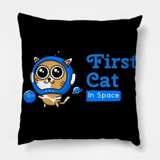 First Cat in Space Pillow