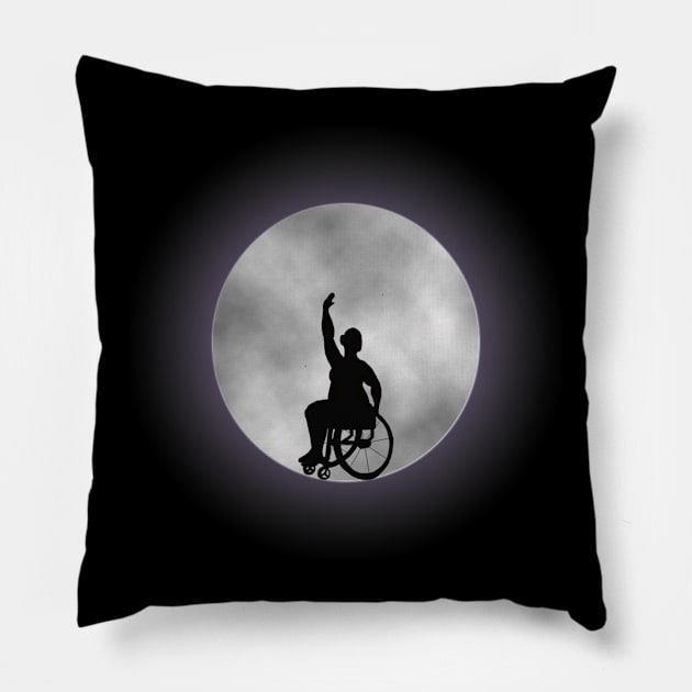 Plus size ballerina in a wheelchair Pillow by Kyttsy Krafts