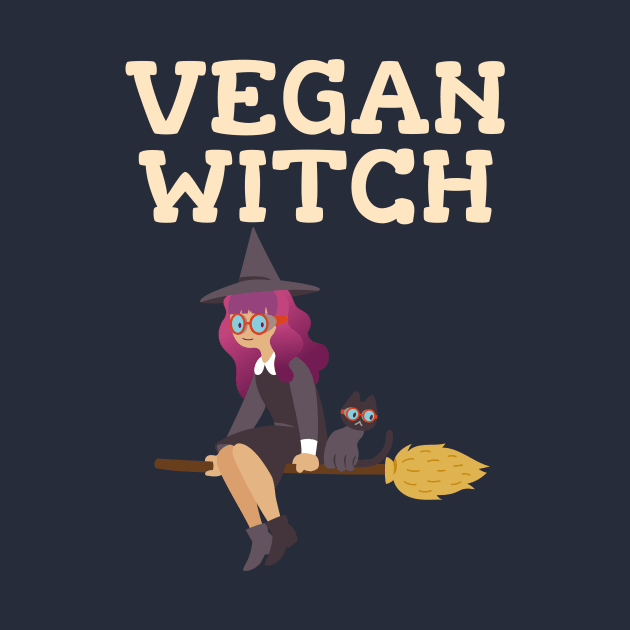 Proud Vegan Witch - Magical Vegan Woman by Herbivore Nation - Vegan Gifts