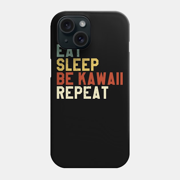 Kawaii Anime Girl Gift I Eat Sleep Anime Repeat Phone Case by Alex21