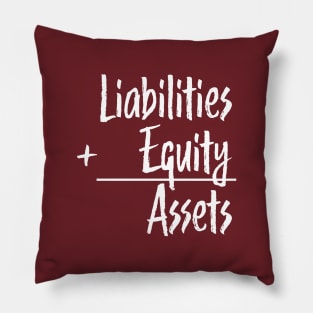 Accounting Equation: A = L + E Pillow