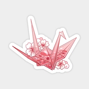 Sakura Crane Magnet