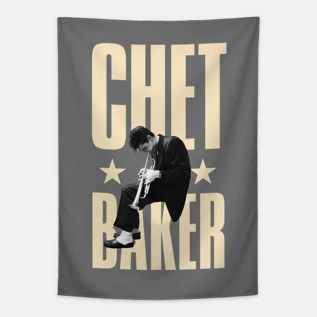 Chet Baker Tapestry by PLAYDIGITAL2020