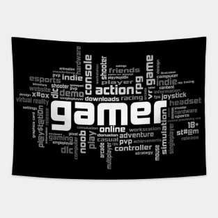 Gamer Theme White Version Tapestry