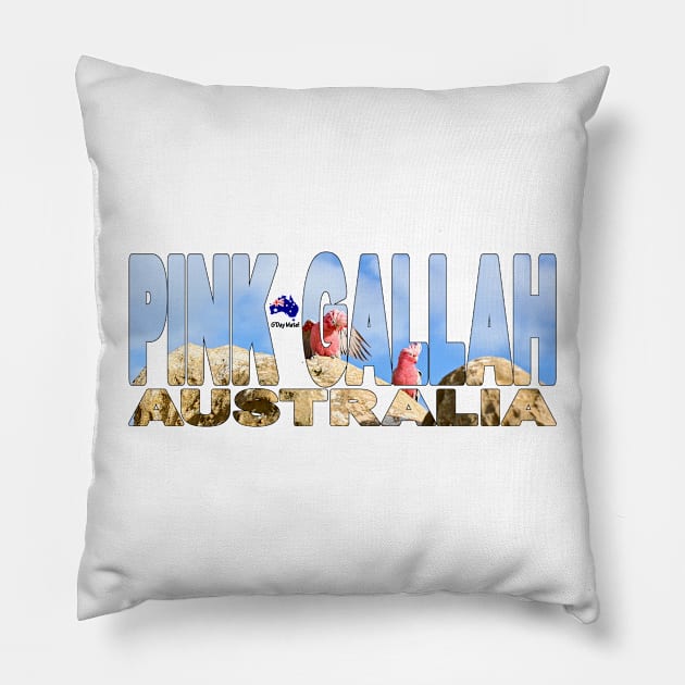 PINK GALLAH - Western Australia Nambung Pinnacles Pillow by TouristMerch