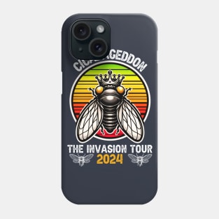 Cicadageddon Invasion Tour 2024 Funny Cicada Event Phone Case