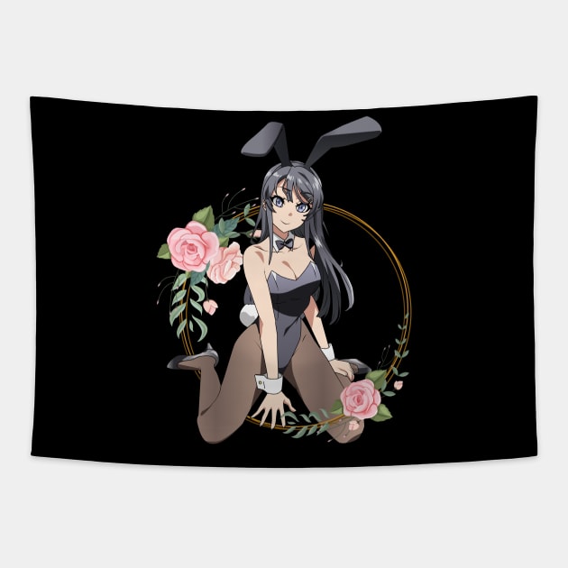 Bunny girl senpai - Mai Sakurajima Tapestry by Hala Art