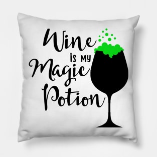 Wine Is My Magic Potion funny Halloween drinking party Shirt Pillow