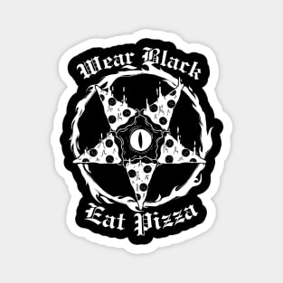 Pizzatanic Wear Black Eat Pizza Satan Baphometh Pentagram Magnet