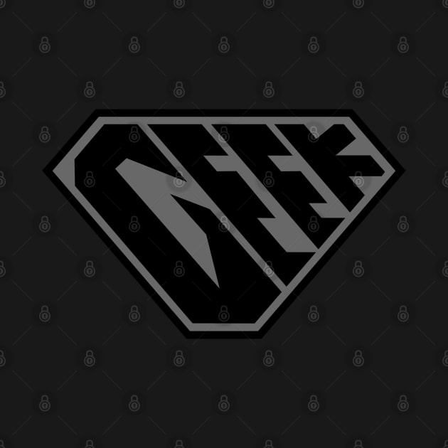 Geek SuperEmpowered (Black on Black) by Village Values