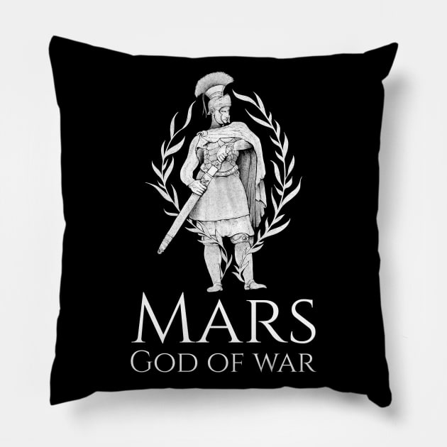 Mars God Of War Ancient Roman Mythology Classical Paganism Pillow by Styr Designs