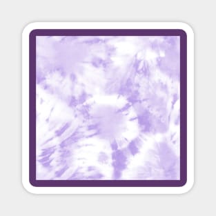 Purple and White Pastel Tie-Dye Magnet