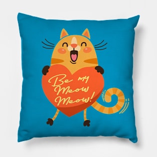 meow valentine Pillow