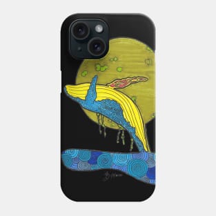 Whale breach in the Moonlight Phone Case