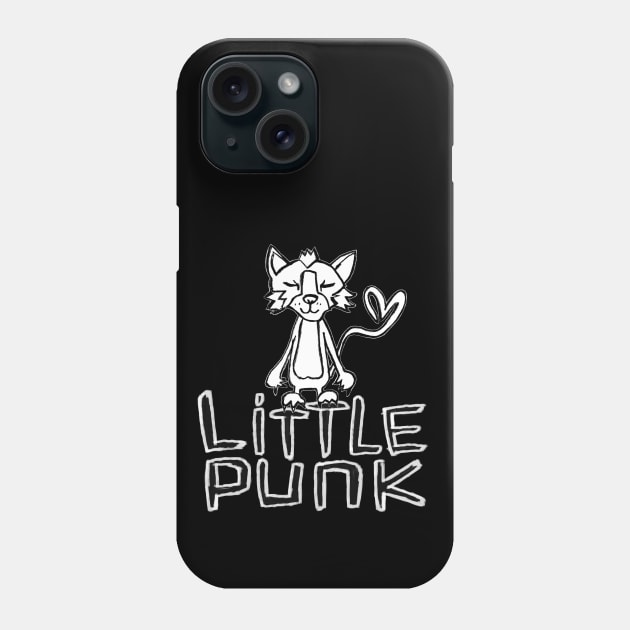 Little Punk, Punk cat Phone Case by badlydrawnbabe