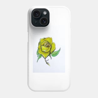 Yellow-Green Rose Phone Case