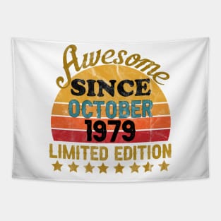 Awesome Since October 1979 42 Year Old 42th Birthday gift T-Shirt Tapestry