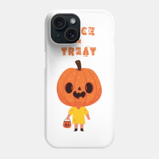 Halloween Pumpkin trick or treat costume Phone Case