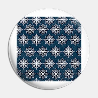 Snowflake Flower Pattern - Teal Pin