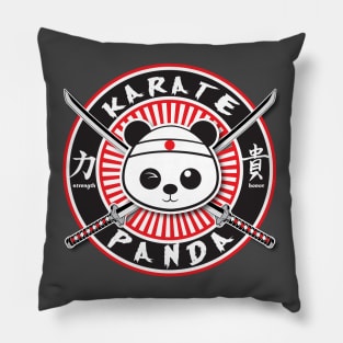 Karate Panda Circle logo Pillow