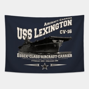 USS LEXINGTON CV-16 aircraft carrier veterans Tapestry