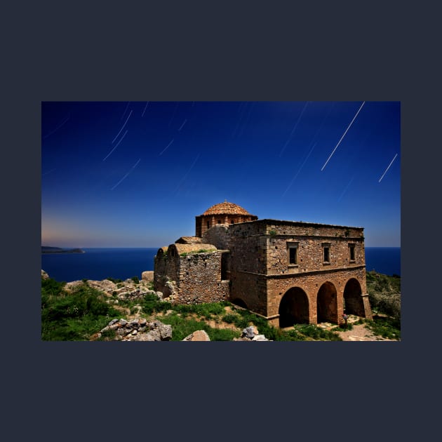 Startrails over Hagia Sophia - Monemvasia by Cretense72