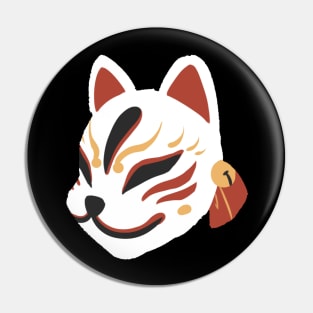 Fox Mask White Pin