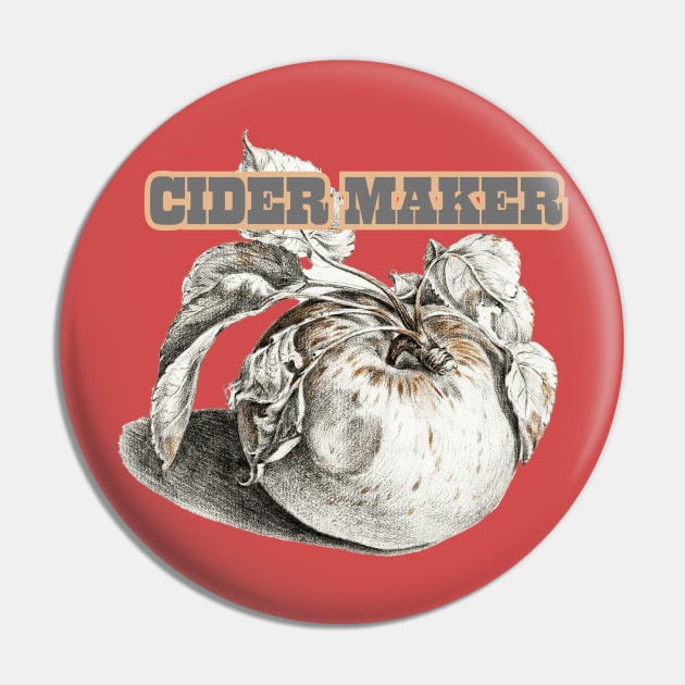 Cider Maker, Classic Vintage Cider Style Pin by SwagOMart