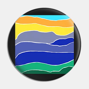 Abstract Landscape Stripes Pin