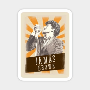 Vintage Aesthetic James Brown 1980s Magnet